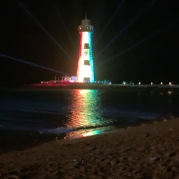 freetoedit beach lighthouse pcnighttimephotography nighttimephotography