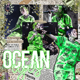 freetoedit billieeilish billie eillish perfomance green greekgreen oceaneyes shape shapeedit talent shapes cloudydaisies ilyallsm avocado art