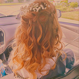 freetoedit hair hairstyle pretty car flowers babiesbreath aesthetic edit filter