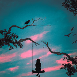 silhouette sky nature thedenarts heypicsart asthetic followme sunday weekend vibes freetoedit