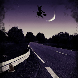 outdoor night witch darkness fantasy picture freetoedit