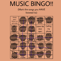 freetoedit music bingo lol