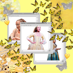 freetoedit yellow peggy peggyschuyler butterflies hamilton hamiltonthemusical hamiltonmusical andpeggy