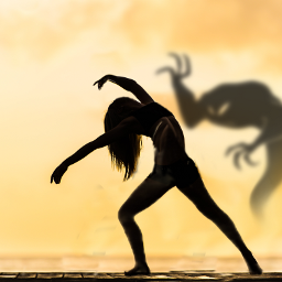 shadow silhouette monster freetoedit picsart ircballerinaatsunrise ballerinaatsunrise