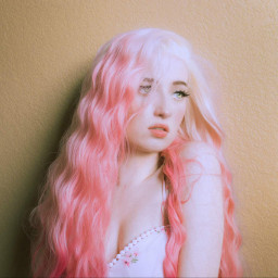 portrait pinkhair colorfulhair kawaii makeup girl cute freetoedit twistedivyy selfportrait pink