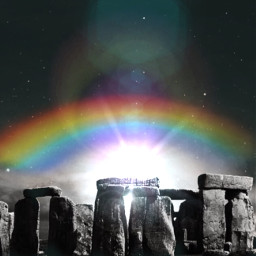 freetoedit freetoeditchallenge rainbows stonehenge background rcchasetherainbow chasetherainbow
