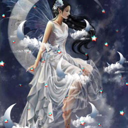 moon fairy freetoedit srccloudsmoonsandstars cloudsmoonsandstars