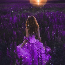 freetoedit stars glitter moon dress garden flowers purple sun sunset