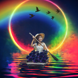 mardecolores mar barca barcos @yessica22daianalnsta neon nature fondosneon arcoiris artistic picsarteffects imagination freetoedit rcchasetherainbow chasetherainbow