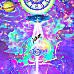 ufo abduction alienart cow beams purple vibes collagecore saturation photoedit trippyedits digitalartist collagrecreate freetoedit
