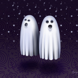 ghosts cute october singing mydrawing halloween drawnwithpicsart picsart nancyspasic freetoedit