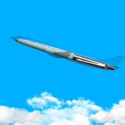 freetoedit pen airplane sky cloud fly flying jet ecsingleobjects singleobjects