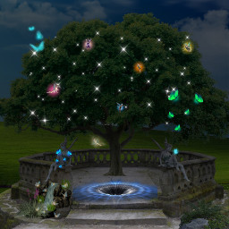 freetoedit background fairy pixies tree portal magic