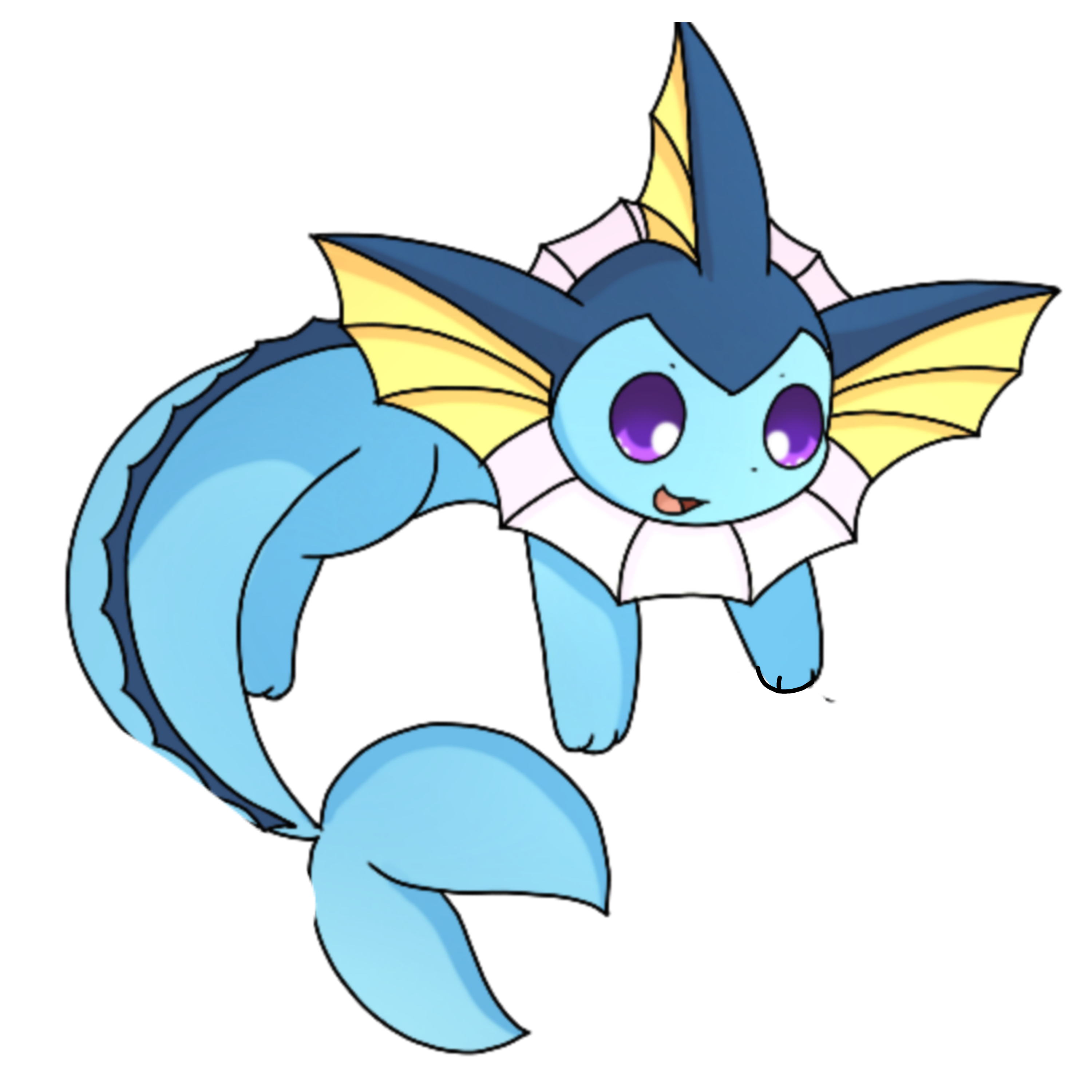 vaporeon eeveelutionsquad sticker by @eeveelutionsquad