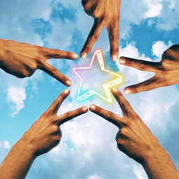 freetoedit star neonstar peace peacesigns sky hands ecneonstickersfun neonstickersfun