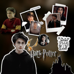 harrypotter potter harry hogwarts edit aesthetic collage freetoedit