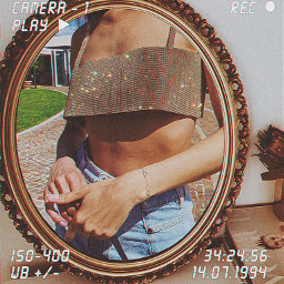 freetoedit summer glitter backgroundchange aesthetic aestheticedit vhs camera model girlpower madewithpicsart replay simple mirror paiting photo picsarteffects summervibes picoftheday