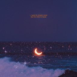 freetoedit moon ocean sea waves night nightsky stars