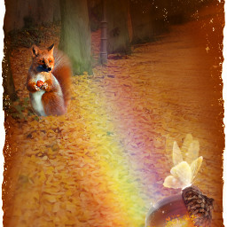 autumnchallenge autumn fox nut butterfy remixchallenge challenge freetoremix katyarts freetoedit ircautumnpath autumnpath