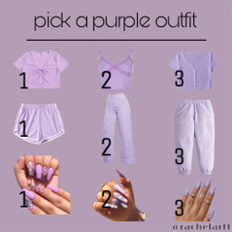 freetoedit pickapurpleoutfit purple top shirt pants jeans shorts nails picsart