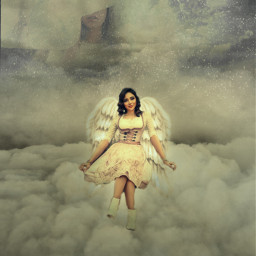 challenge competion angel angelwings wings feathers clouds vintage cloudy memory memorylane srcangelwings guardianangel yourguardianangel freetoedit