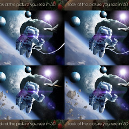 astronaut planet universum raumschiff 3d freetoedit