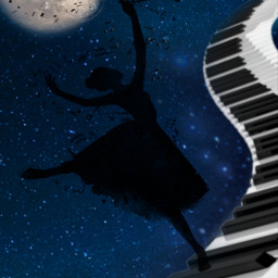 fullmoon stars nightsky music musicalnotes dancing sillouette dbanta2022 freetoedit ircfullmoon