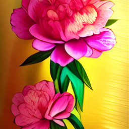 freetoedit peonies pinkpeonies flowers paintedflowers