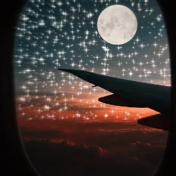 freetoedit veiw plane stars sunset moon rcthebestview thebestview