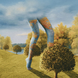 freetoedit surrealism art map legs hills trees landscape myedit be_creative