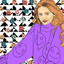 freetoedit challenge girl colorful redhead smiles ecdoodlyspring doodlyspring