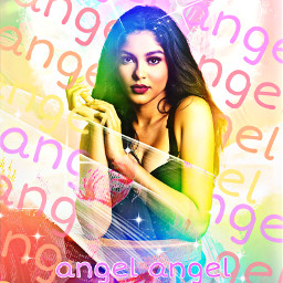 freetoedit angel angelwings pretty woman model text colorful maskeffect stickers filters