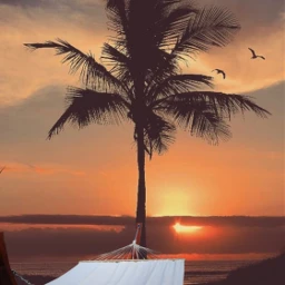 sunset palmtree beach background freetoedit picsart gallery madewithpicsart irccomfyhammock comfyhammock