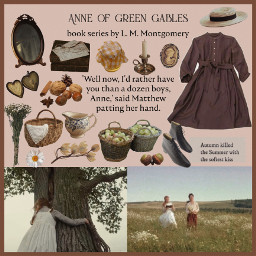 freetoedit moodboard polyvore cottagecore anneofgreengables annewithane literature books