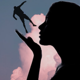 freetoedit jump blow cloud lady woman girl aesthetic silhouette ircthejump thejump