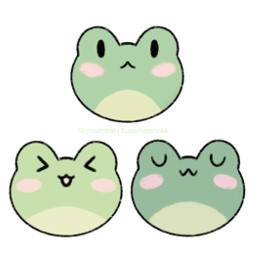 frog froggy cute redbubble sticker stickers happy green frogs fuzzyfrogsocks cloudybat