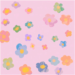 background pastel pastelcolor pink pastelpink flowers flatart dibujo freetoedit