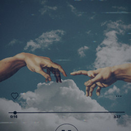 freetoedit aesthetic song playlist camera picture hands clouds sky background