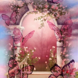 freetoedit srcpinkbutterflies pinkbutterflies