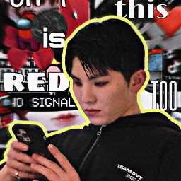 freetoedit woozi wooziseventeen seventeen svt jihoon leejihoon kpop collage red black white man edit effect ruby blur fossildino