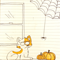 freetoedit cats petaltober2022 artist art cartoonist halloween colors traditionalart drawtober