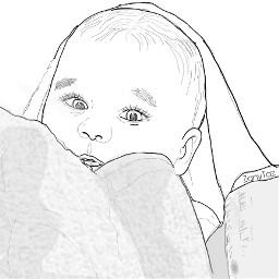 baby girl child outlineart linedrawing illustration trendygirl portrait mydrawing outlines lineart outlinegirl art sketch towel snuggly lovely freetoedit