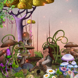 freetoedit mushrooms fairytale faun fantasy magic