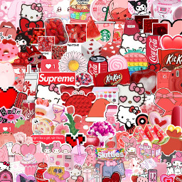 freetoedit red pink redaestheitc pinkaesthetic white collage sticker edit aesthetic background redbackground pinkbackground backgroundcomplex complex fossildino