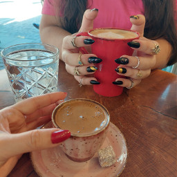 coffee fakenails nails withmom