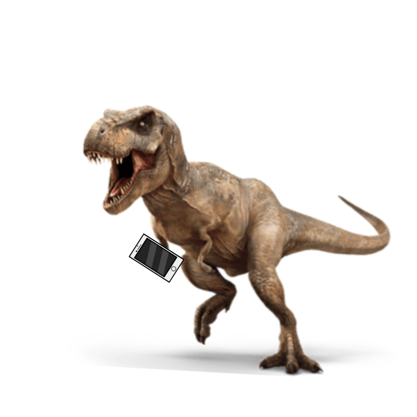 dinosaur phone freetoedit sticker by backrainbowlorer_fan