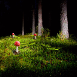 fairyforest placeidee fairystyle forest mushroom freebackround freehintergrund freetoeditremix freefoto wenkeart freetoedit