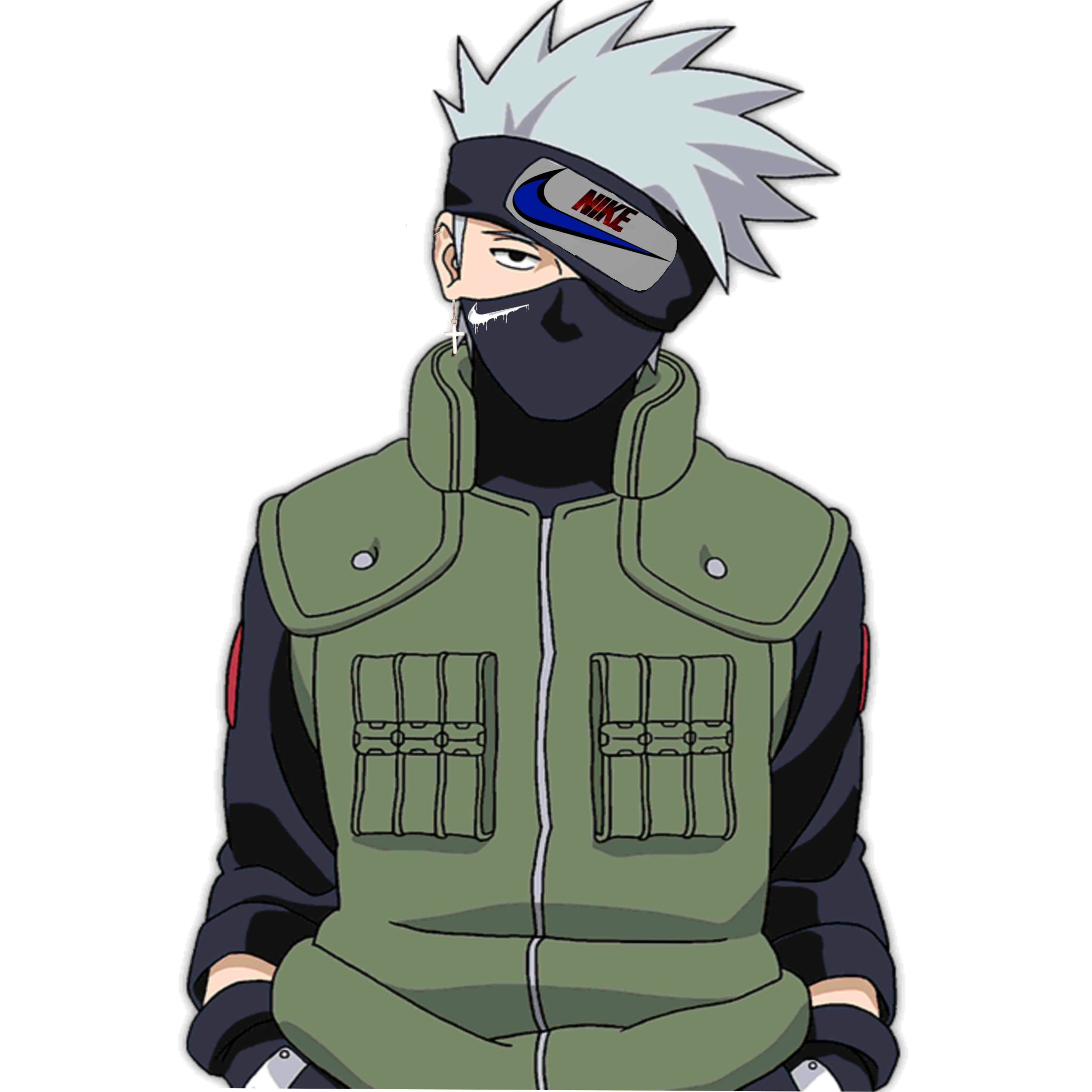 kakashi naruto nike sticker by @me55ya7py9qksvtm25zh