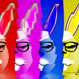 freetoedit conejodepascua huevodepascua popart colores andywarhol ircdesigntheeasteregg2022 designtheeasteregg2022