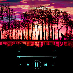 sunset overlay heypicsart freetoedit srcmusicplayer musicplayer